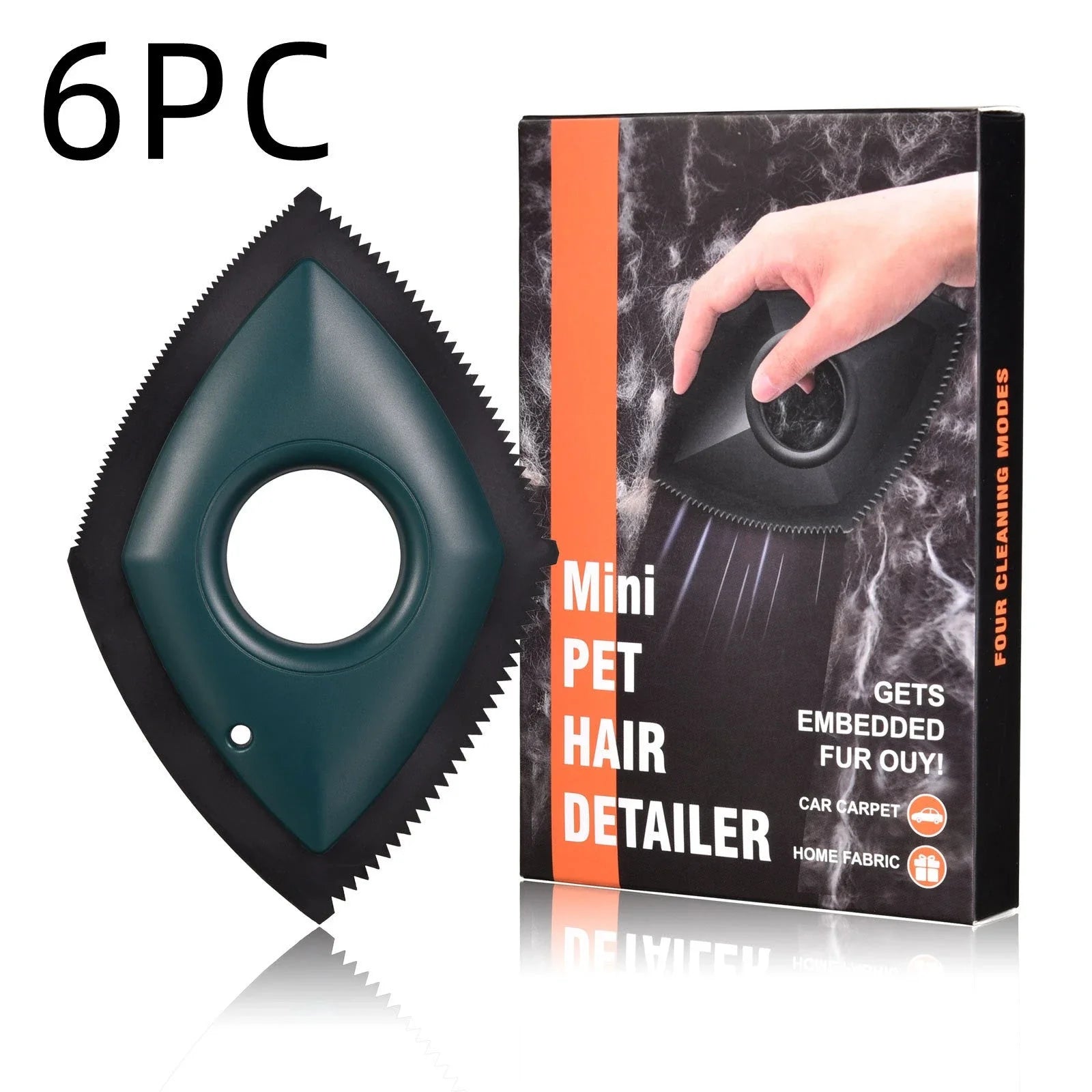 Versatile pet hair remover tool with adjustable cleaning modes for effective removal of cat and dog fur from cars, carpets, upholstery and more