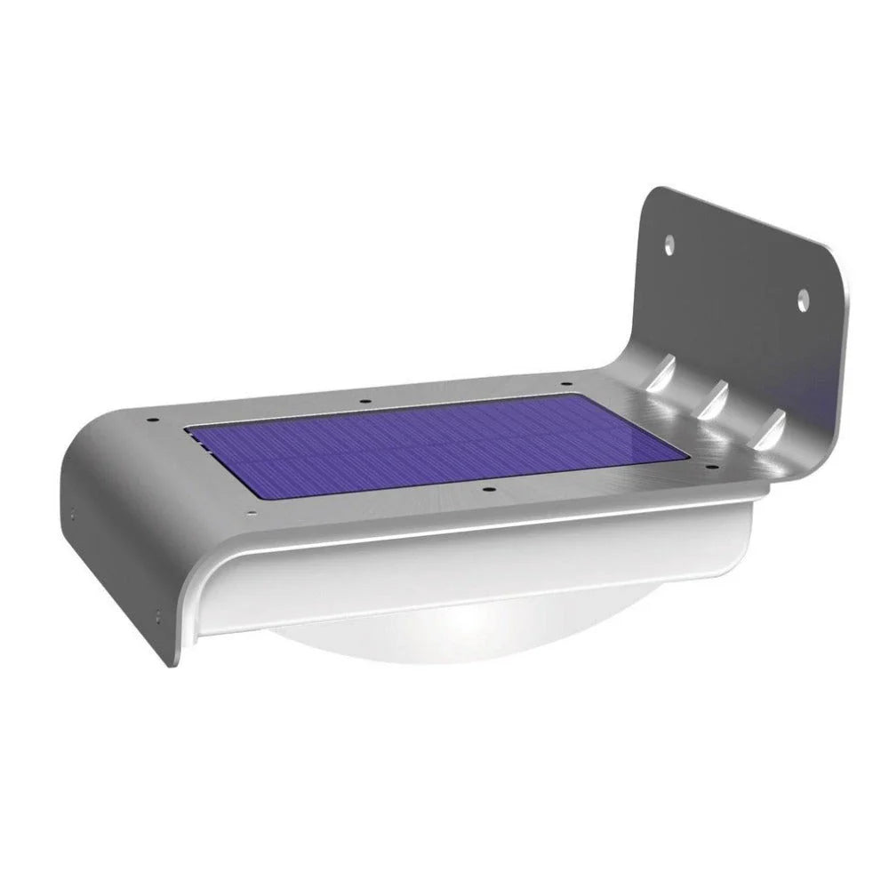 Solar-powered motion-activated outdoor light with bright LED illumination, weatherproof design, and automatic sensor activation