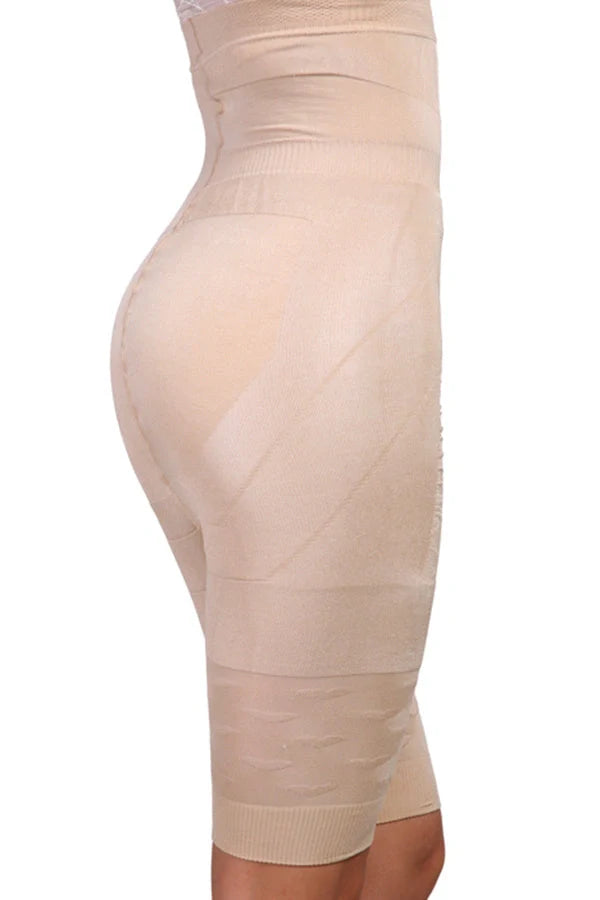 Seamless high waist shapewear short in nude and black for tummy control