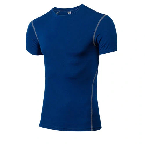 Solid colour quick-drying fitness short sleeve in milk silk and spandex blend