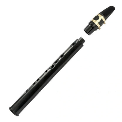Portable Mini Saxophone in black with alto mouthpiece and carry bag