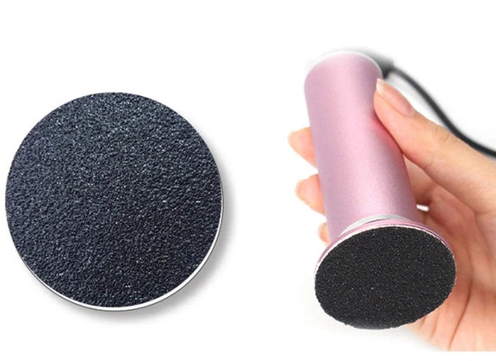 Rechargeable electric pedicure tool for dead skin and callus removal with sandpaper disks