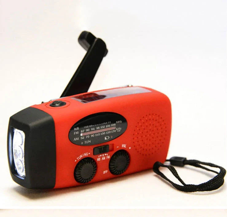 Portable Solar Hand Crank Radio with USB Charging and Flashlight - Versatile Off-Grid Power and Illumination for Outdoor Adventures and Emergency Preparedness