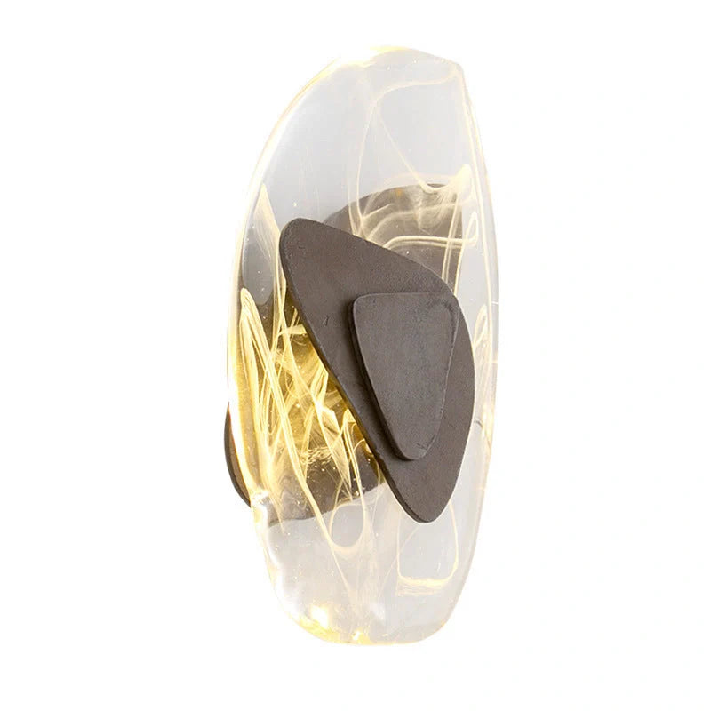 Luxury Ice Block Crystal Wall Lamp with modern design and black finish