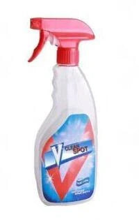 Effervescent spray cleaner for automotive glass with protective formula