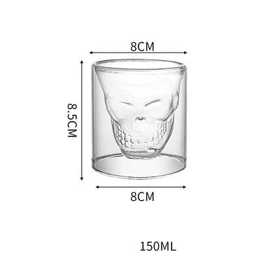 3D double-layer panda cup with skull design and festive inner Christmas tree