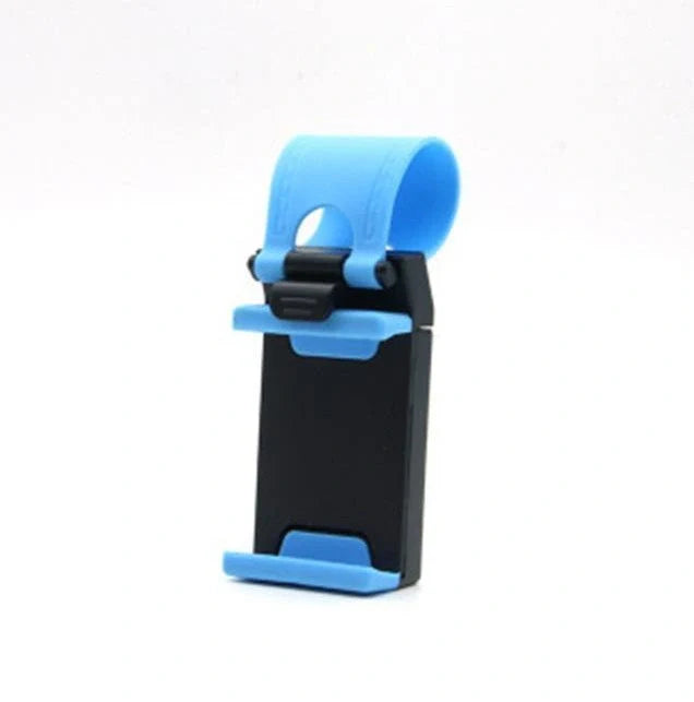 Universal steering wheel phone mount for hands-free smartphone use