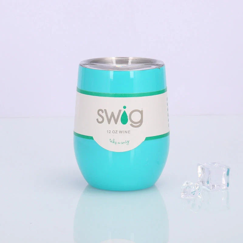 Premium Stainless Steel Insulated Wine Tumbler in Various Vibrant Colors - 12 oz Capacity, Vacuum Sealed Design