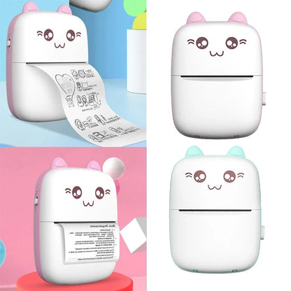 Compact Bluetooth printer for mobile devices, featuring thermal printing technology, Bluetooth connectivity, and rechargeable battery for on-the-go printing convenience