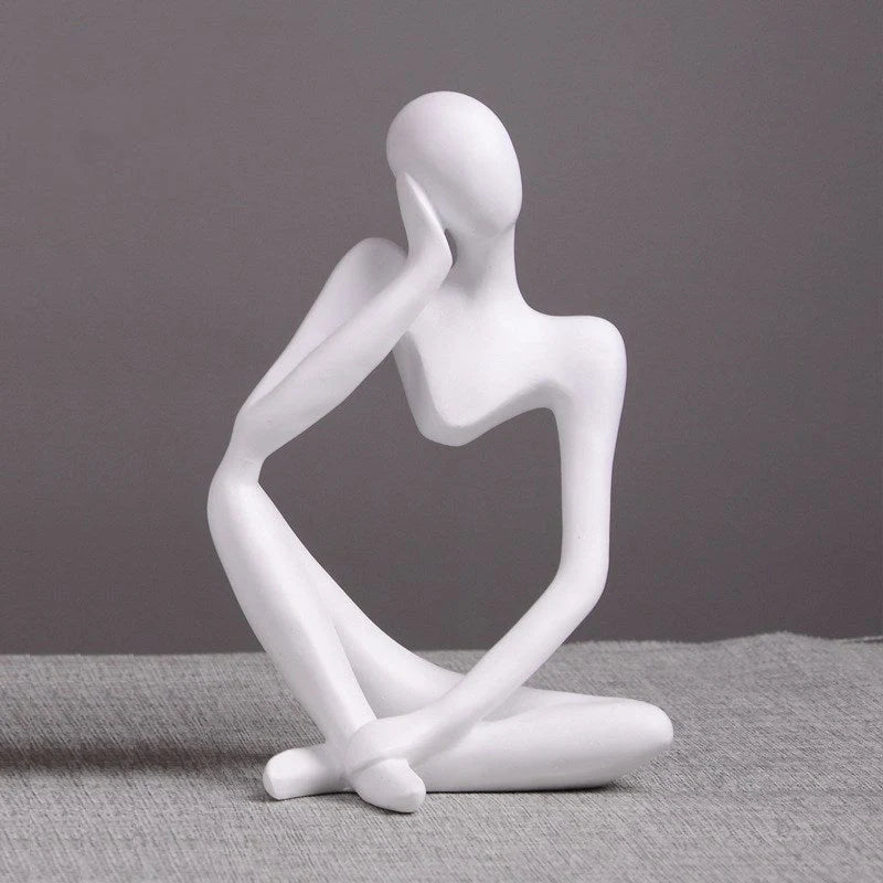 Handmade Thinker Statue Abstract Figure Sculpture in resin for home and office decoration