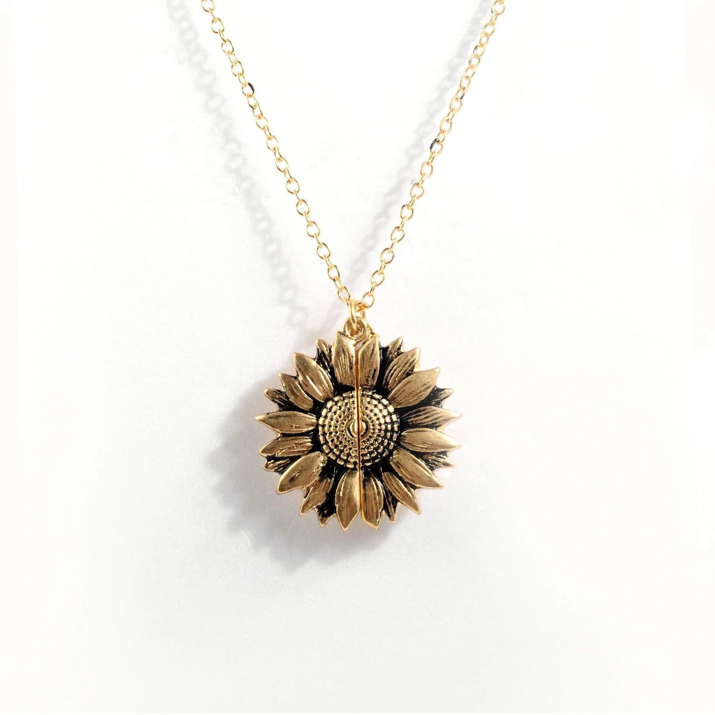 Elegant Sunflower Double-layer Lettering Necklace in various colours