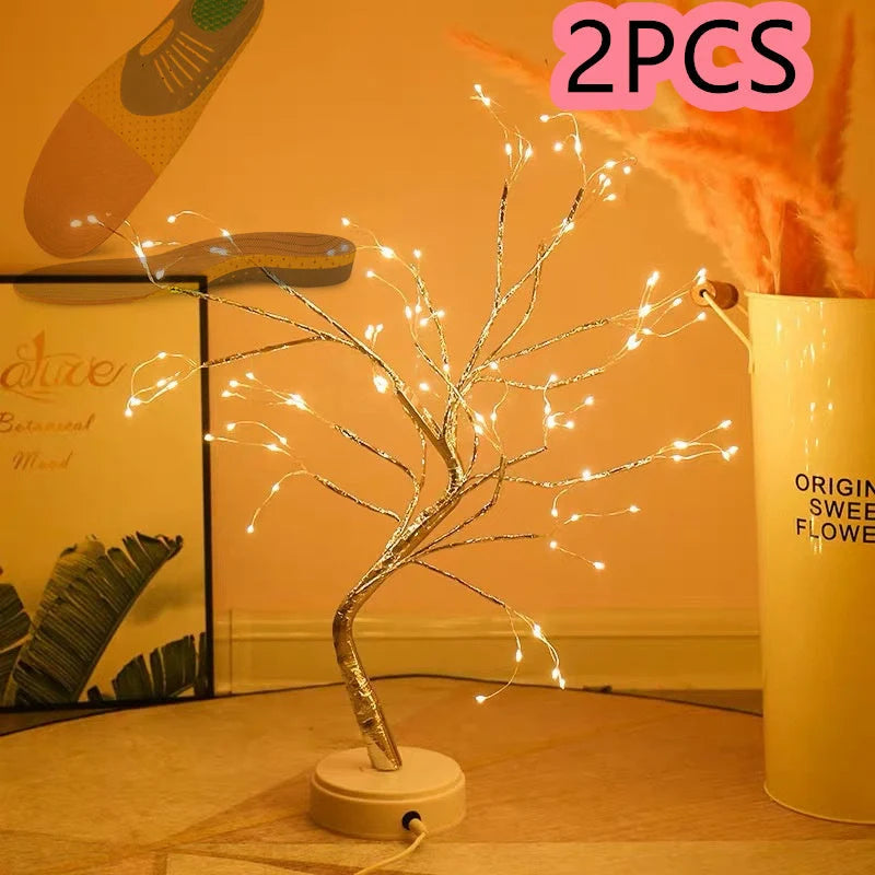 Nordic style LED copper wire bedroom light with warm colours