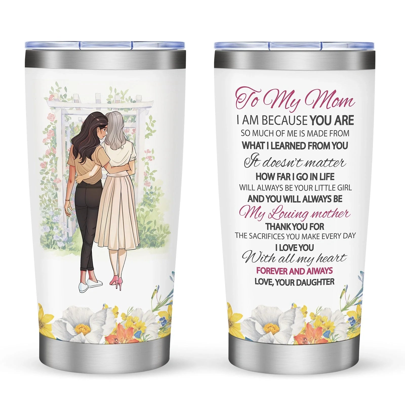 20oz Car Cup with secure lid, perfect for preventing spills during commutes