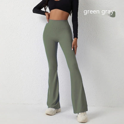 Premium high-rise slimming trousers with wide leg, crafted from Naked Sensation fabric for superior comfort and a flattering fit
