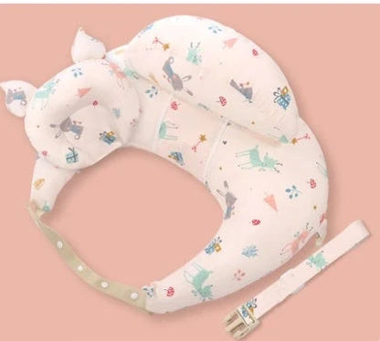 Multifunctional nursing pillow with adjustable cushion and washable cover in various colors