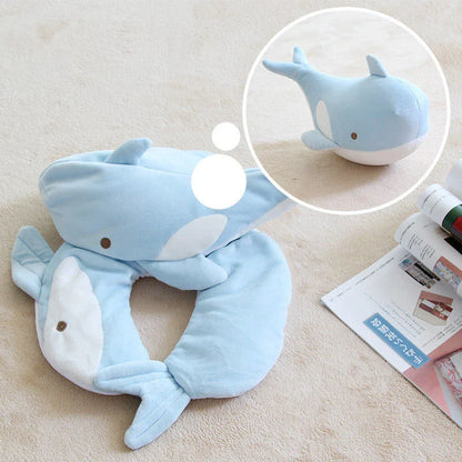 Soft and cozy penguin-shaped neck pillow with U-shaped design for superior comfort and support during work, travel, and relaxation