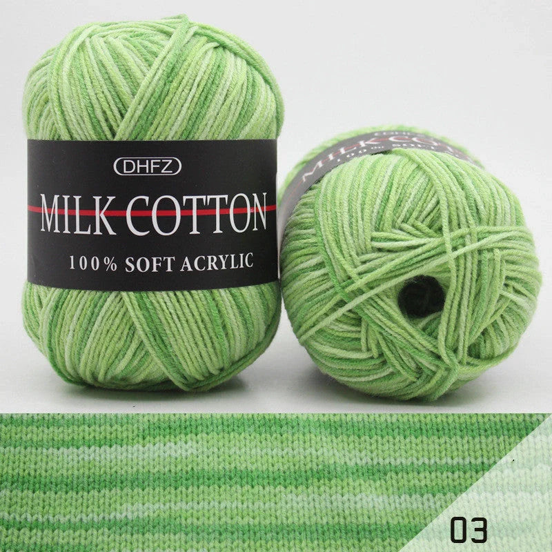 Vibrant multi-colour jacquard knitting yarn for creative projects