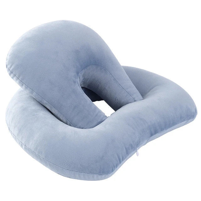 Plush U-Shaped Neck Pillow with Adjustable Support for Neck and Shoulder Comfort