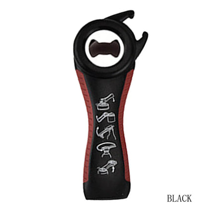 Versatile 5-in-1 stainless steel can opener and bottle opener - a must-have for any UK kitchen