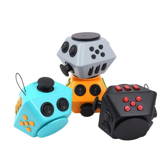 Ten-sided Spinner Cube in various colours for stress relief
