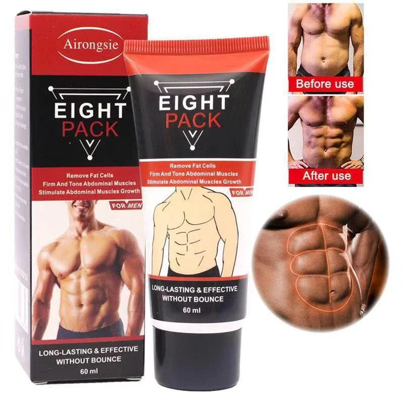Premium fat-burning cream in portable container, designed to help achieve a sculpted, toned physique.