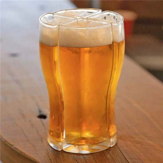 Super Schooner 4-Part Separable Beer Mug in clear plastic for durable, large capacity serving