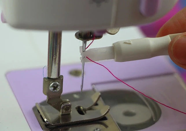 Sewing machine needle threader tool for easy threading