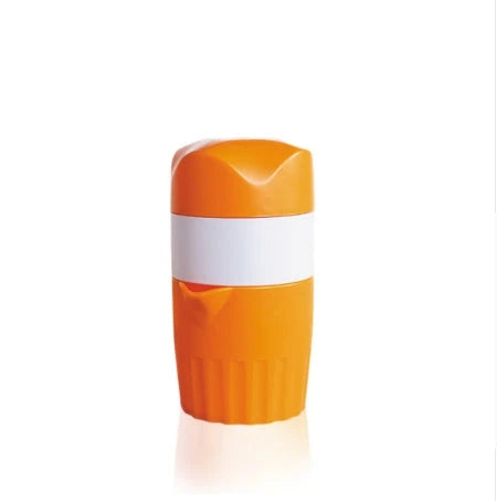 Premium manual citrus juicer with 300ml capacity, made of durable plastic and available in orange and pink colours