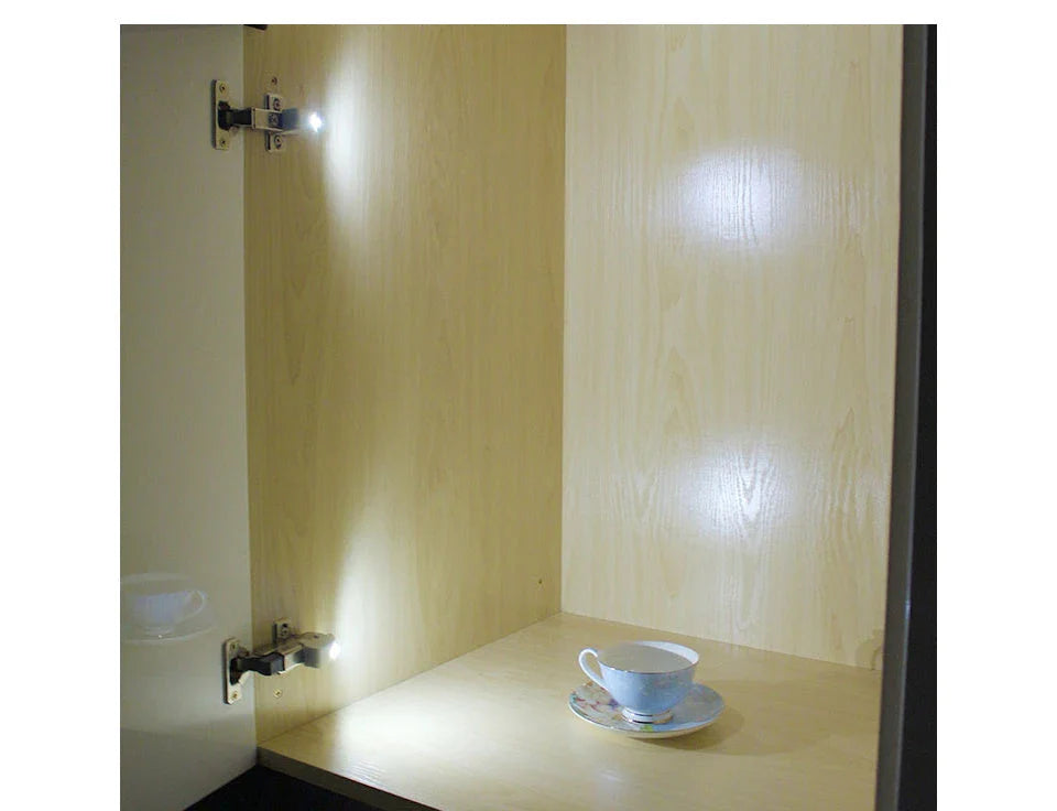 Intelligent LED cabinet lights with automatic sensor and on/off function, providing hands-free illumination for cabinets, closets, and other storage spaces.