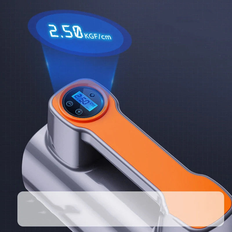 12V DC Portable Tire Inflator with digital display and LED light