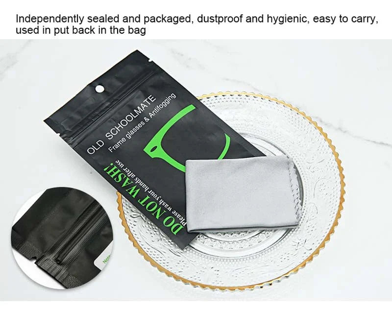 Premium anti-fog glasses cleaning cloth for crystal clear vision