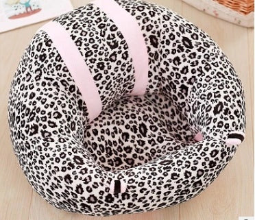 Infant safety seat with plush toy design for babies learning to sit