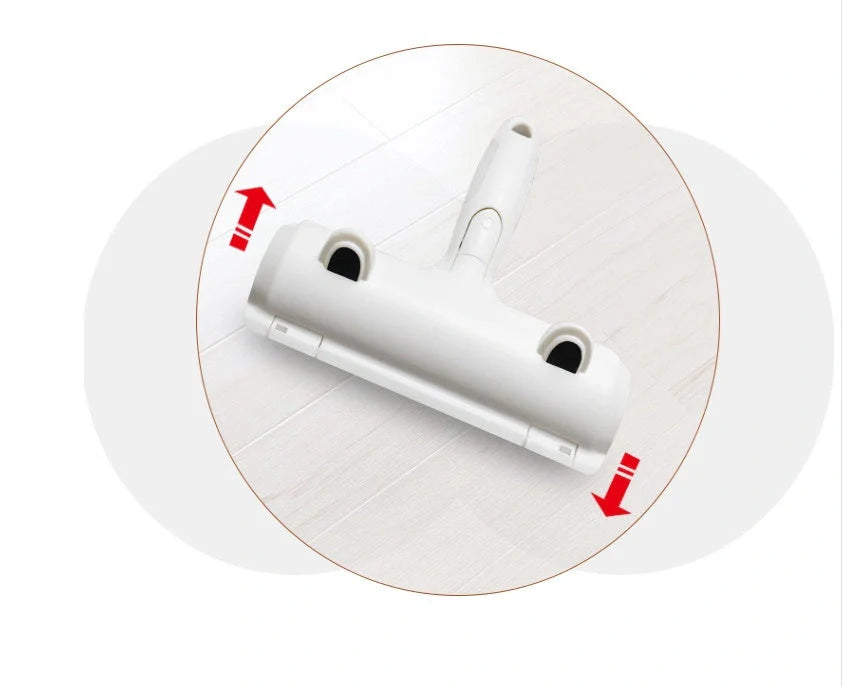 Durable ABS pet hair remover tool in red and blue for efficient cleaning of furniture and carpets
