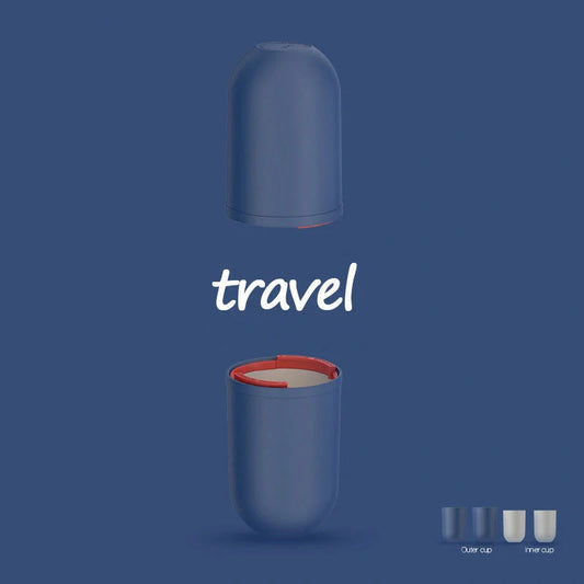 Capsule-shaped travel bottle in various colours with leak-proof design