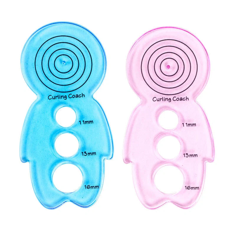 Roll paper hand tools in transparent pink and blue colours