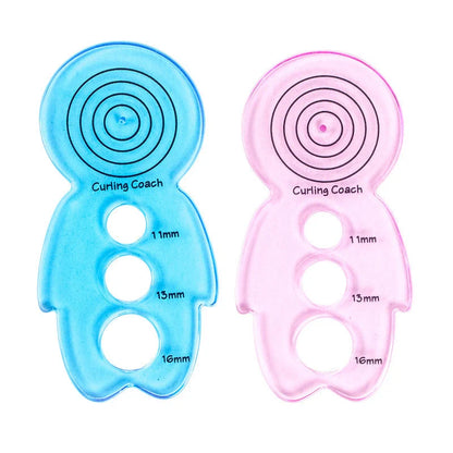 Roll paper hand tools in transparent pink and blue colours