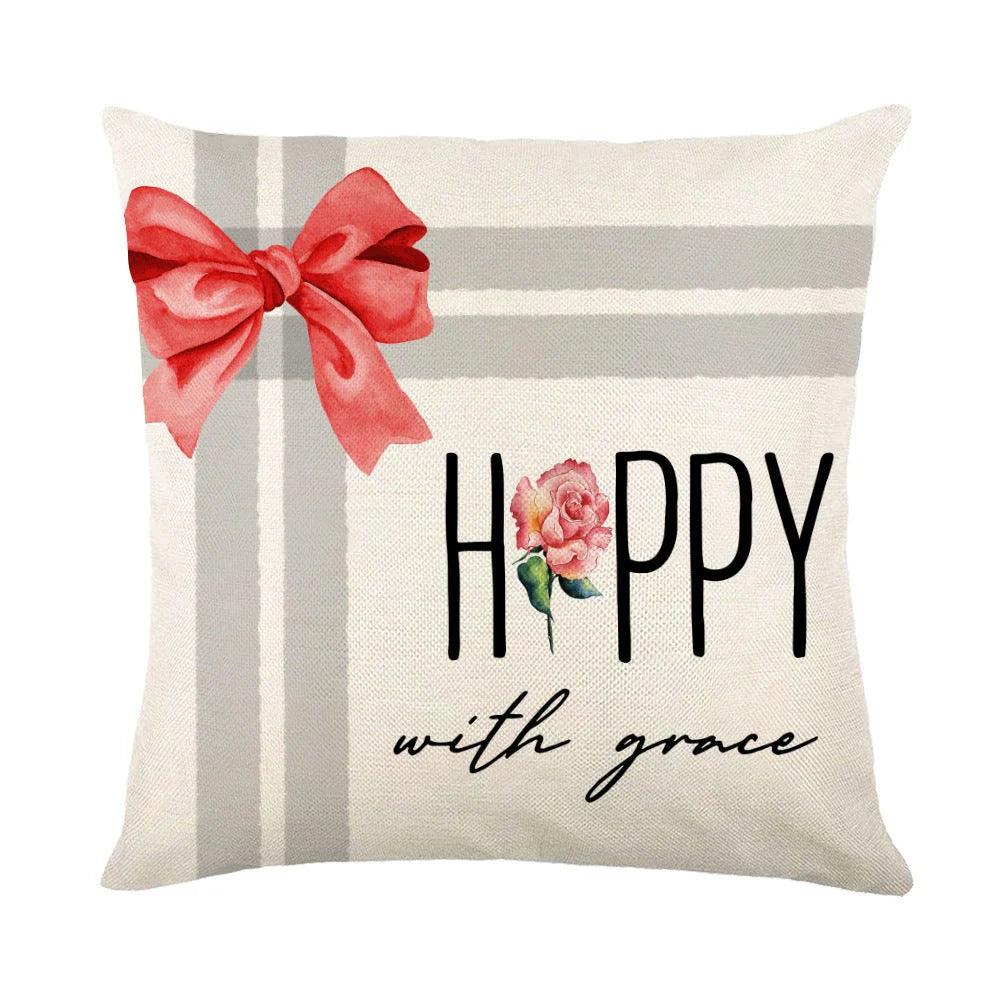 Festive Christmas pillow covers with snowflake pattern for cozy home decor