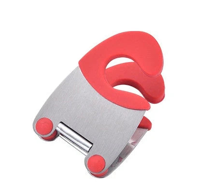Premium stainless steel utensil holder with silicone lining and tilted design to prevent spills and keep cooking tools accessible