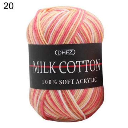 Vibrant multi-colour jacquard knitting yarn for creative projects
