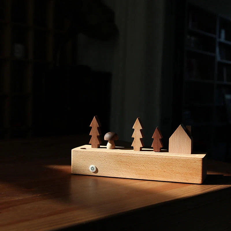 LED Forest Hut Night Light with romantic design and energy-efficient LED technology