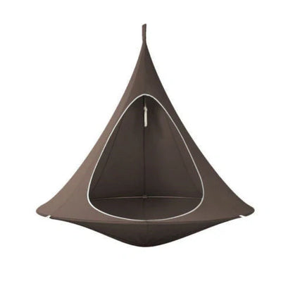 Flying Saucer Lightweight Portable Nylon Hammock in green, ideal for camping and backpacking