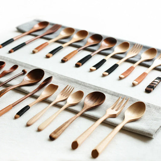 Handcrafted bamboo cooking utensils with elegant Japanese-inspired design, perfect for the discerning British kitchen