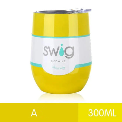 9 oz insulated stainless steel tumbler mug with lid in various vibrant colours, perfect for hot and cold beverages