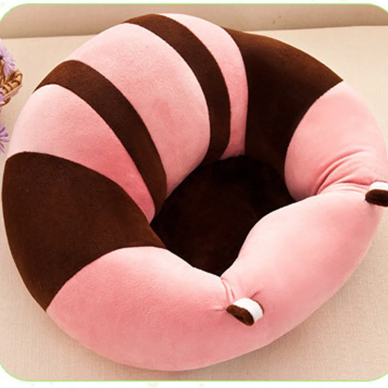 Baby Learning Seat Plush Toy Safety Dining Chair in various colors