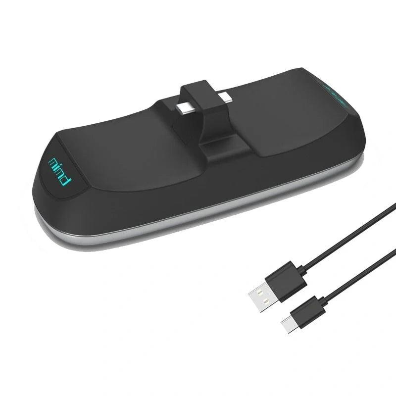 PS5 Wireless Controller Dual Charge Dock in black and white