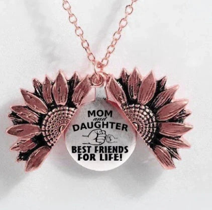 Elegant Sunflower Double-layer Lettering Necklace in various colours