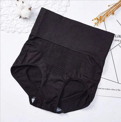 Seamless high-waist slimming briefs in various colours, offering a flattering and comfortable fit for the British consumer.