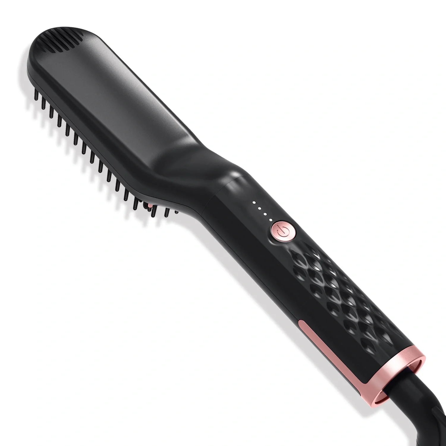 Electric straightening hair comb with ceramic coating and dual temperature settings