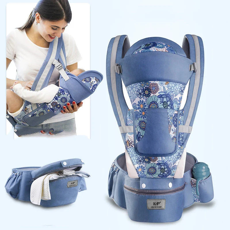 Premium ergonomic baby carrier with versatile 3-in-1 design, suitable for infants and toddlers up to 4 years old
