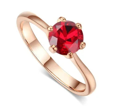 Elegant rose gold and zircon ring with a geometric design and sparkling zircon stones